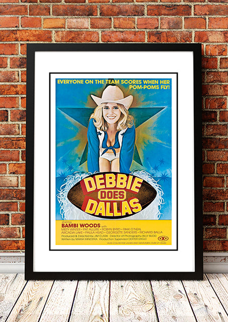 Vintage Debbie Does Dallas' Cult Movie Poster! - Framed A2