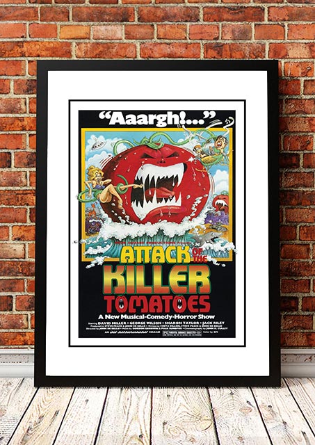 Vintage Attack of the Killer Tomatoes' Cult Movie Poster! - Framed A4