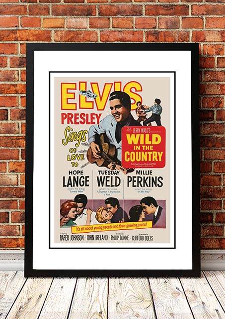Vintage Elvis 'Wild in the Country' Movie Poster! - Framed A4