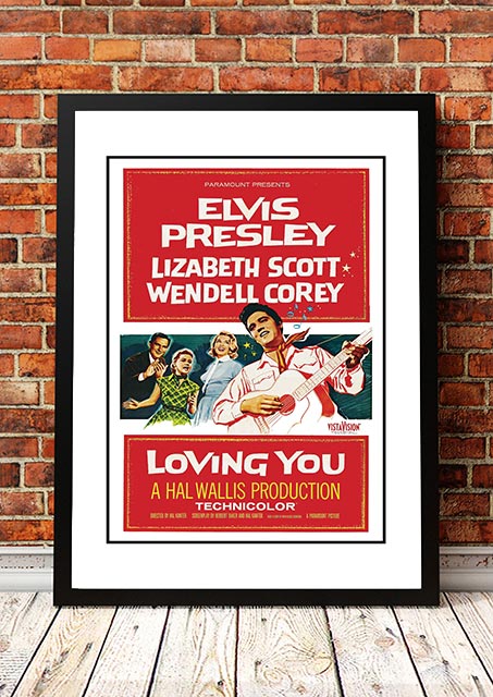 Vintage Elvis 'Loving You'  Movie Poster! - Framed A2