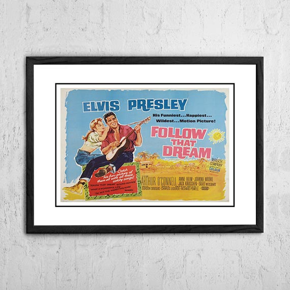 Vintage Elvis 'Follow That Dream' Movie Poster! - Framed A2