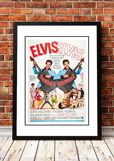 Elvis 'Double Trouble' Framed Movie Poster! - Framed A4
