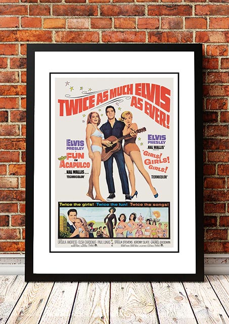 Vintage Elvis 'Fun In Acapulco'Movie Poster! - Framed A2