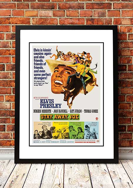 Vintage Elvis 'Stay Away Joe'  Movie Poster! - Framed A2