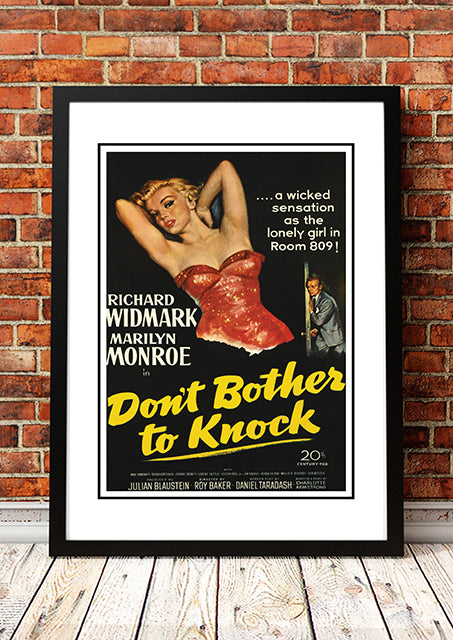 Vintage Marilyn Monroe ‘Don’t Bother to Knock’ Movie Poster! - Framed A2
