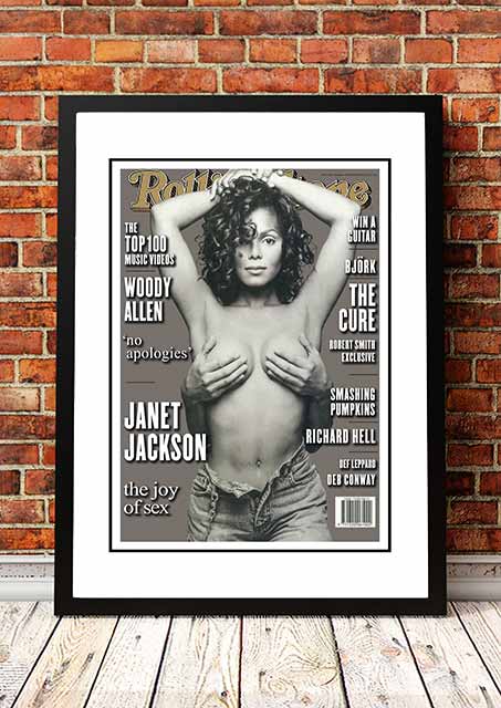 Vintage Janet Jackson' Rolling Stone Magazine Cover! - Framed A2