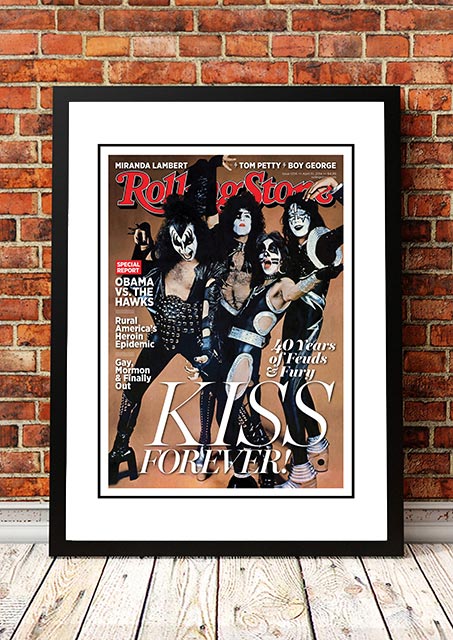 Vintage KISS' Rolling Stone Magazine Cover! - Framed A2