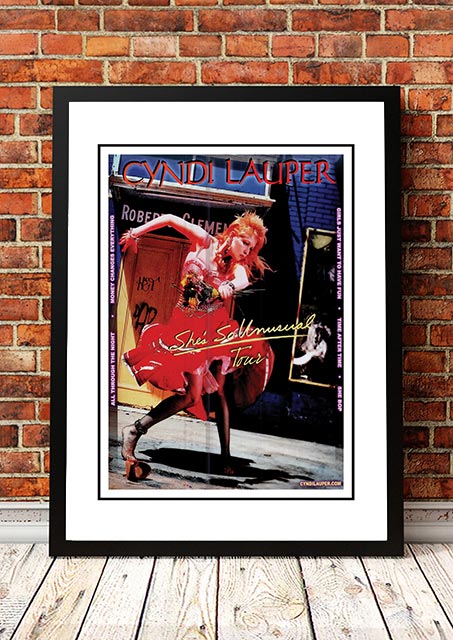 Cyndi Lauper ‘She’s So Unusual’ In Store Promotional Poster 1983 - Framed A2