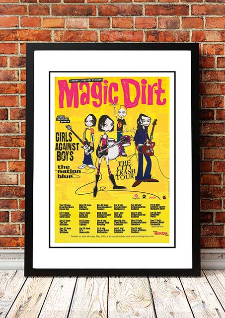 Vintage Magic Dirt ‘City Crash’ Australian Tour Poster 2000 - Framed A2