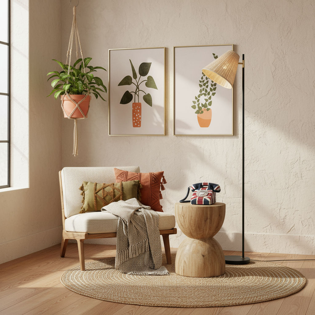 Retro Garden Boho Room